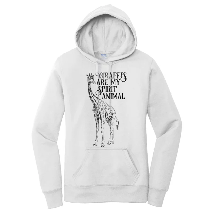 Giraffes Are My Spirit Animal For Giraffe Lovers Women's Pullover Hoodie