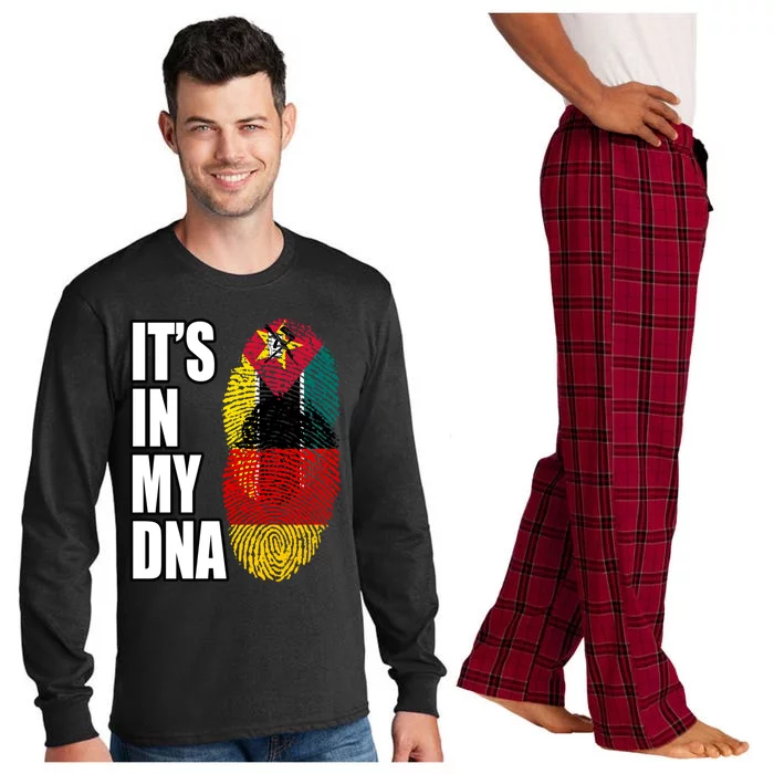 Ger And Mozambican Mix Dna Flag Heritage Gift Long Sleeve Pajama Set