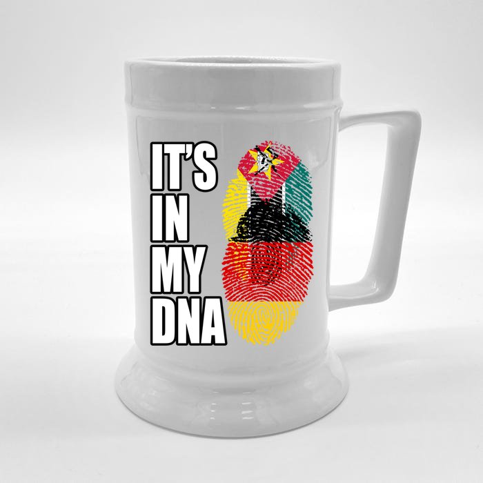 Ger And Mozambican Mix Dna Flag Heritage Gift Front & Back Beer Stein