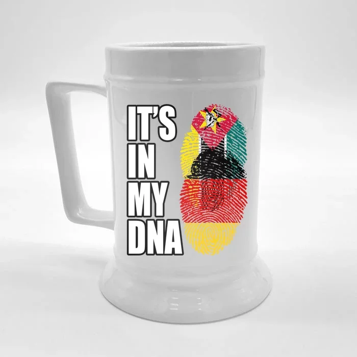 Ger And Mozambican Mix Dna Flag Heritage Gift Front & Back Beer Stein