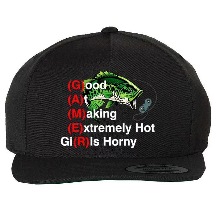 Good At Making Extremely Hot Girl Gamer Ironic Meme Wool Snapback Cap