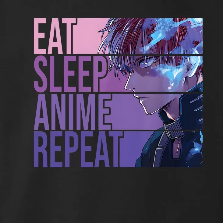 Graphic Academia My Hero Todoroki Eat Sleep Anime Repeat Toddler Hoodie