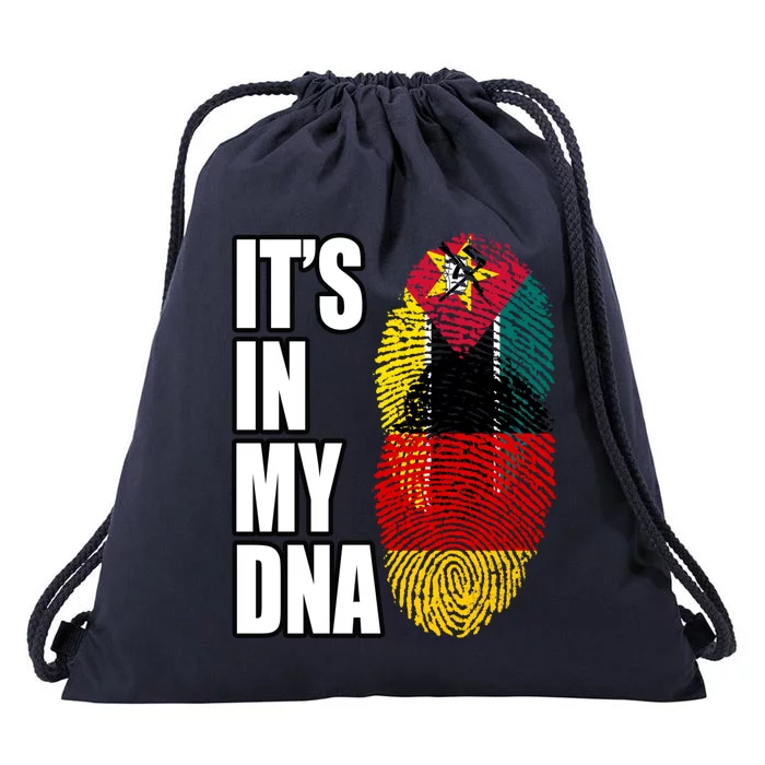 Ger And Mozambican Mix Dna Flag Heritage Gift Drawstring Bag