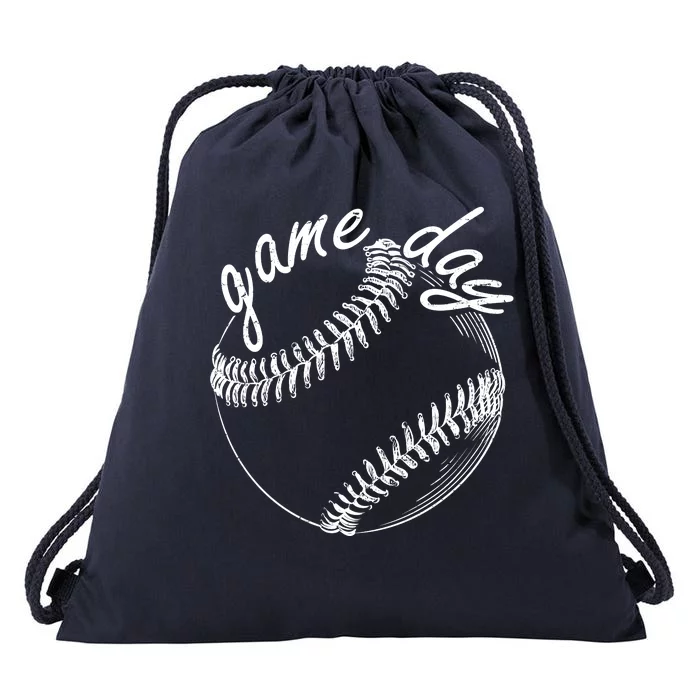 Game Day Baseball Fan Drawstring Bag