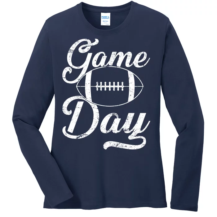 Game Day Football Fan Ladies Long Sleeve Shirt