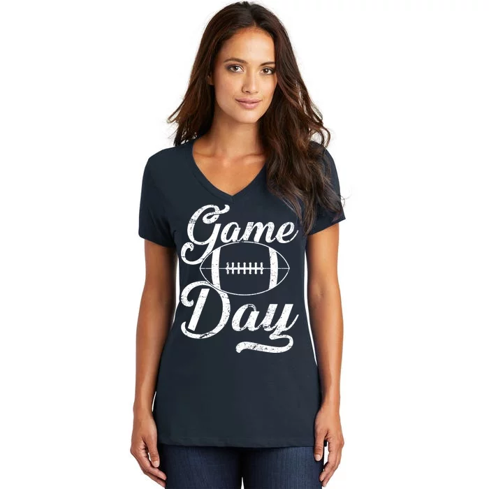 Game Day Football Fan Women's V-Neck T-Shirt