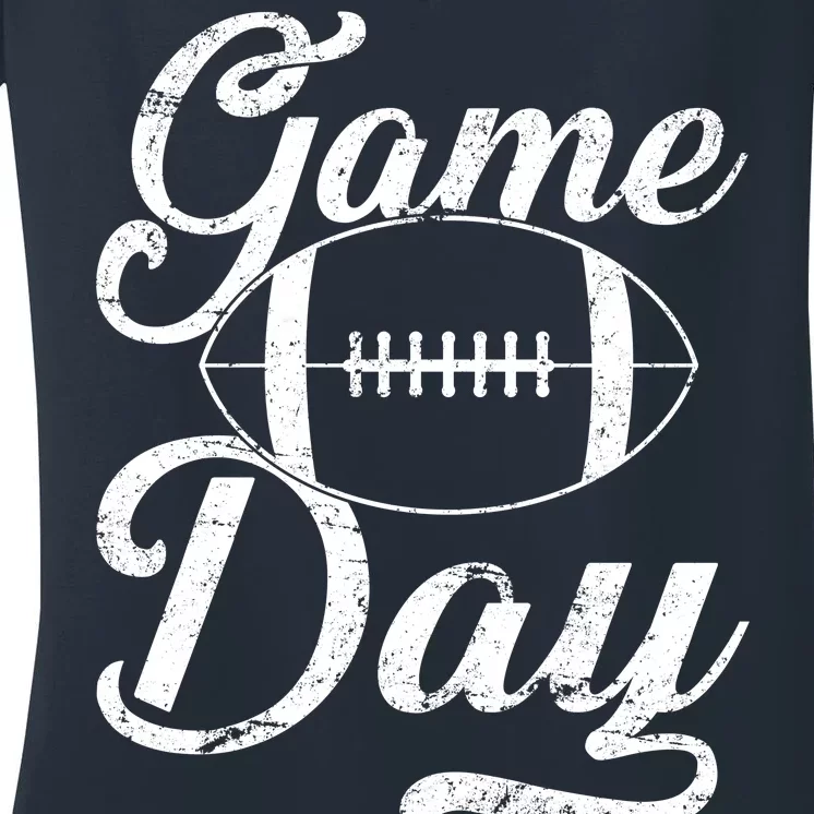 Game Day Football Fan Women's V-Neck T-Shirt