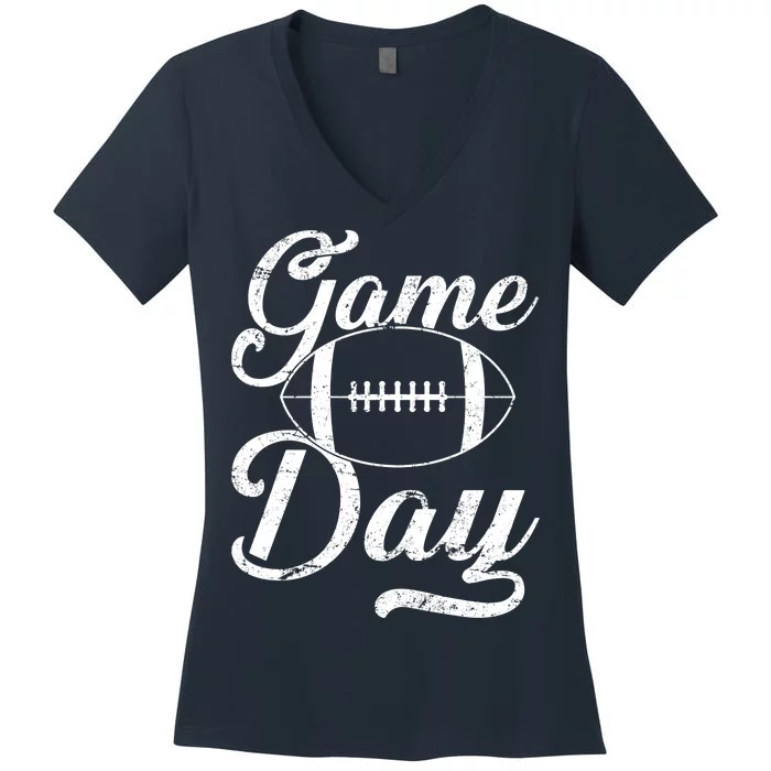 Game Day Football Fan Women's V-Neck T-Shirt