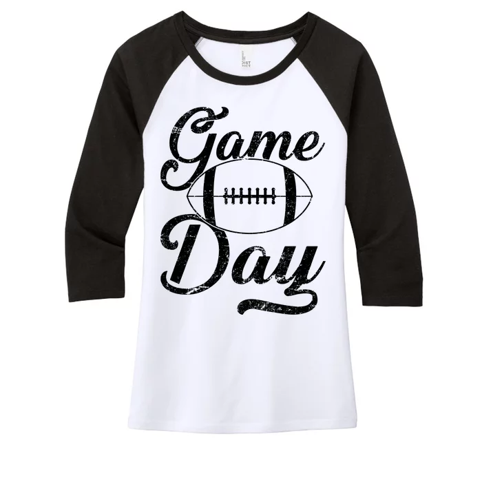 Game Day Football Fan Women's Tri-Blend 3/4-Sleeve Raglan Shirt