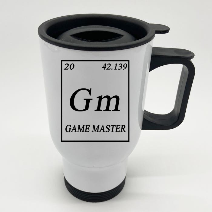 Game Master DnD Periodic Table Front & Back Stainless Steel Travel Mug