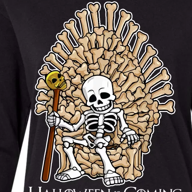 Game of Bones Halloween Is Coming Womens Cotton Relaxed Long Sleeve T-Shirt