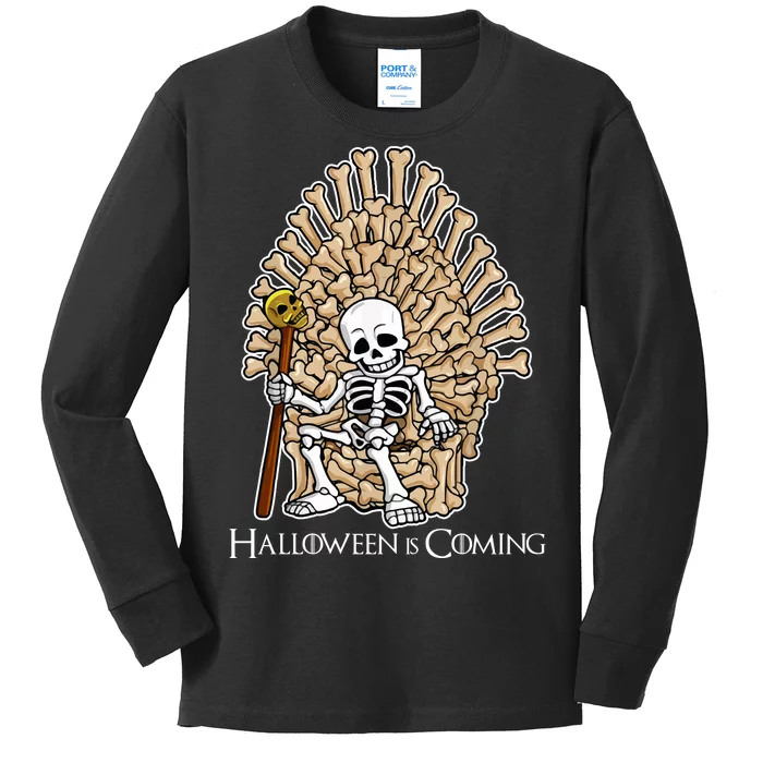 Game of Bones Halloween Is Coming Kids Long Sleeve Shirt