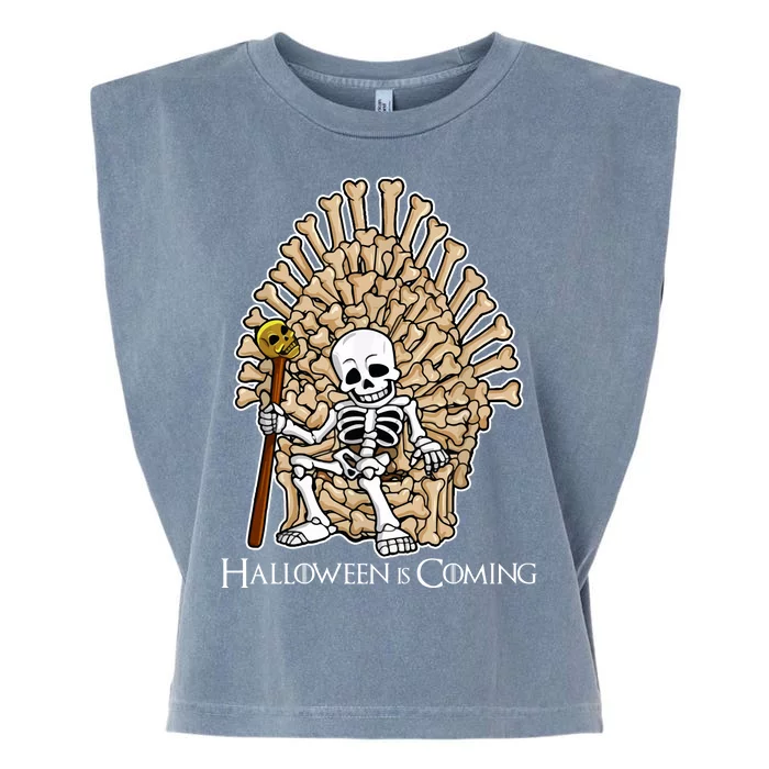 Game of Bones Halloween Is Coming Garment-Dyed Women's Muscle Tee