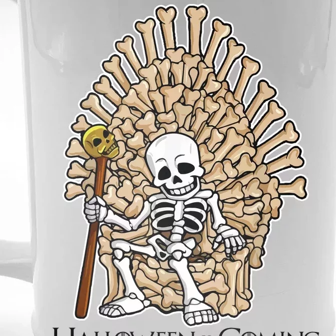 Game of Bones Halloween Is Coming Front & Back Beer Stein