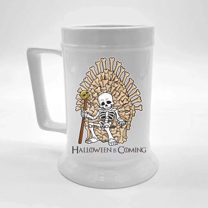 Game of Bones Halloween Is Coming Front & Back Beer Stein