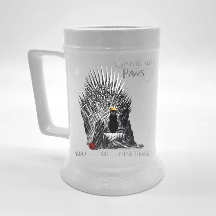 Game of Paws Front & Back Beer Stein