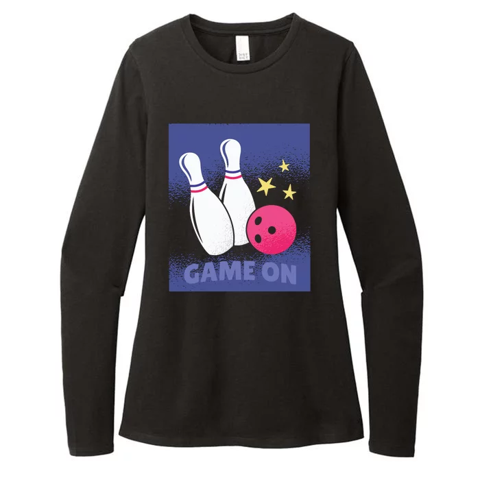 Game On Bowling Womens CVC Long Sleeve Shirt