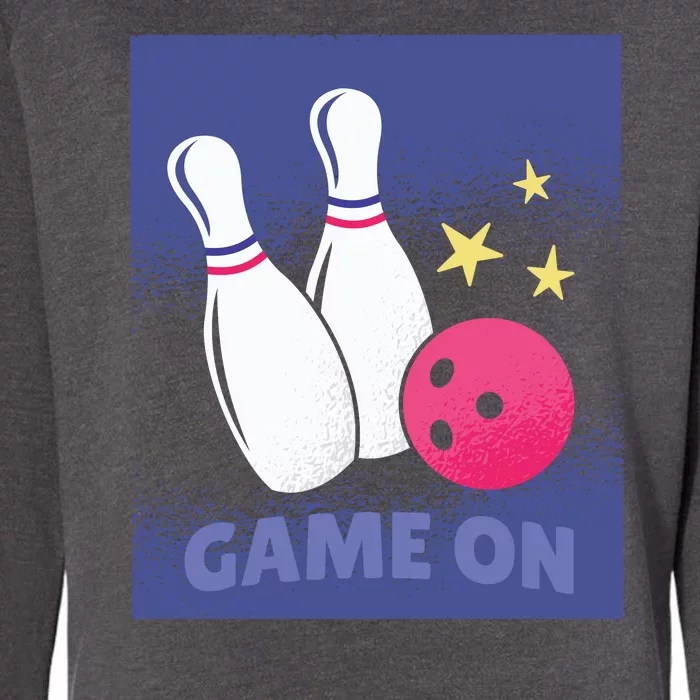 Game On Bowling Womens California Wash Sweatshirt