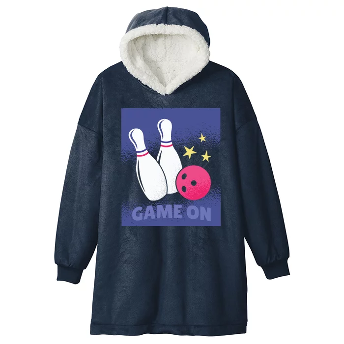 Game On Bowling Hooded Wearable Blanket