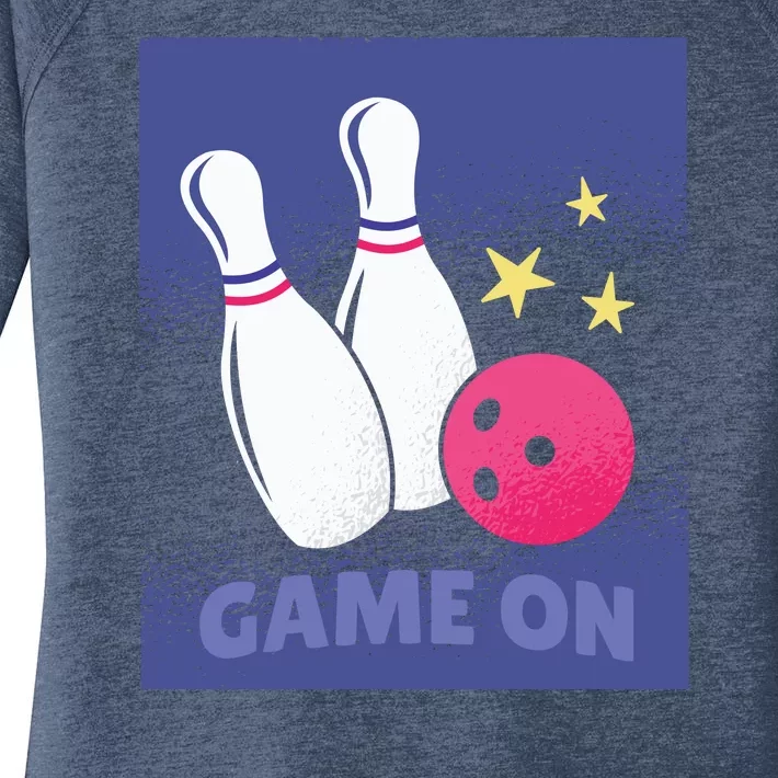 Game On Bowling Women's Perfect Tri Tunic Long Sleeve Shirt