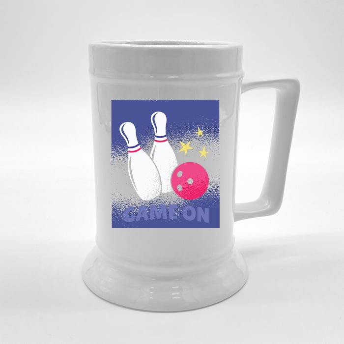 Game On Bowling Front & Back Beer Stein