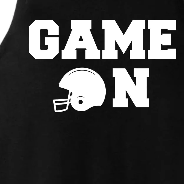 Game On Football Fan Helmet Ladies Tri-Blend Wicking Tank