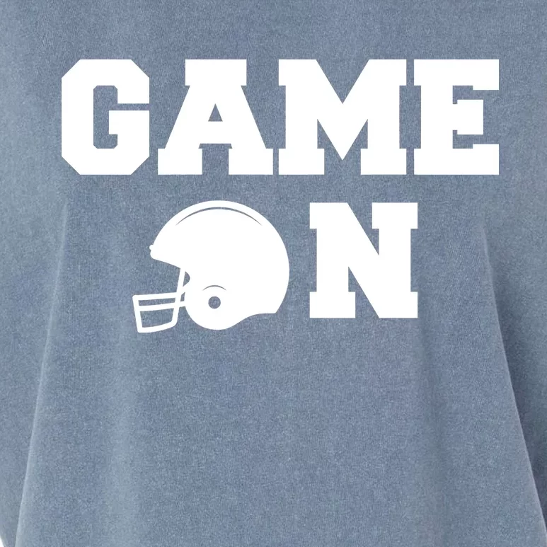 Game On Football Fan Helmet Garment-Dyed Women's Muscle Tee