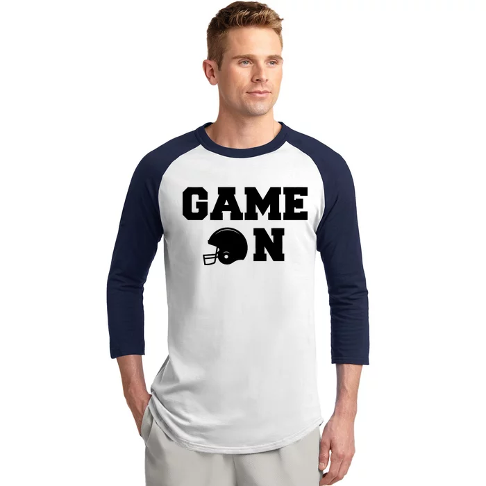 Game On Football Fan Helmet Baseball Sleeve Shirt