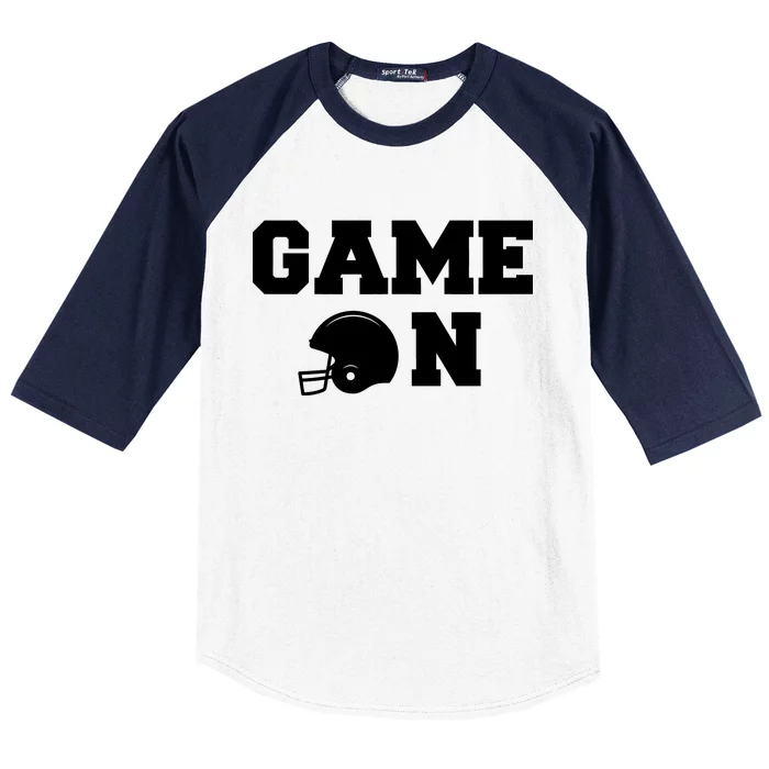 Game On Football Fan Helmet Baseball Sleeve Shirt