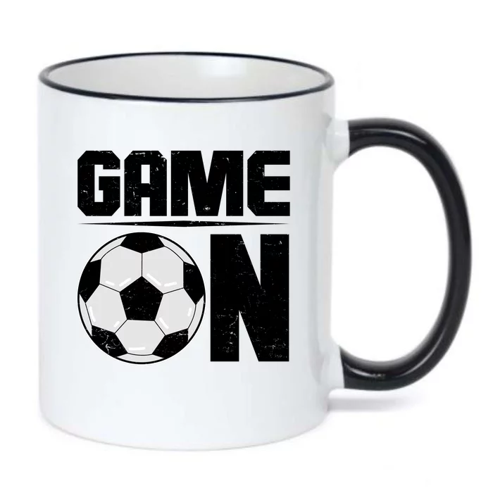 Game On Soccer Fan Black Color Changing Mug