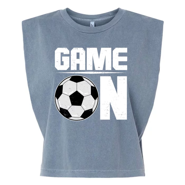 Game On Soccer Fan Garment-Dyed Women's Muscle Tee