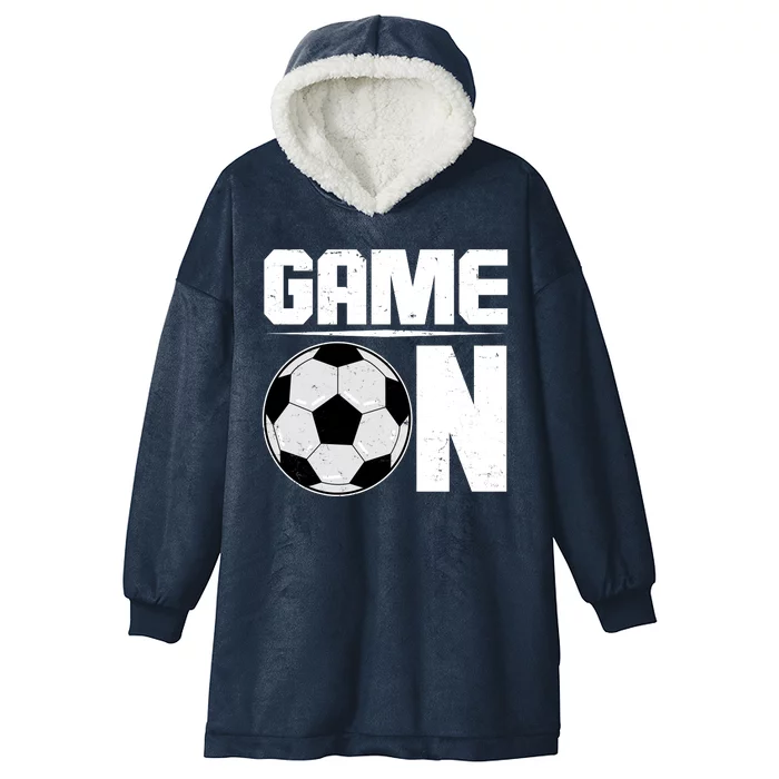 Game On Soccer Fan Hooded Wearable Blanket