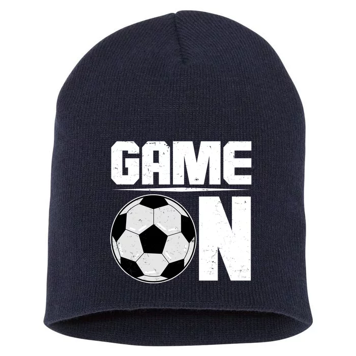 Game On Soccer Fan Short Acrylic Beanie