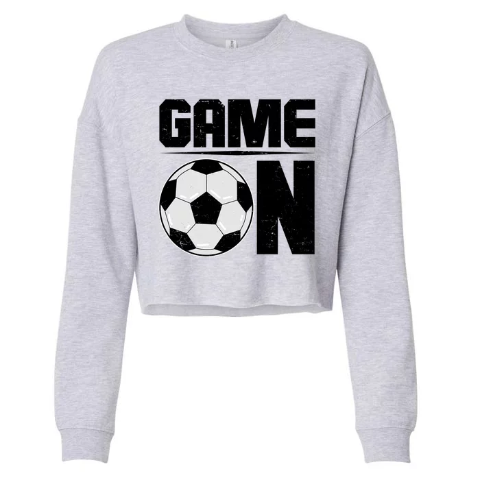 Game On Soccer Fan Cropped Pullover Crew