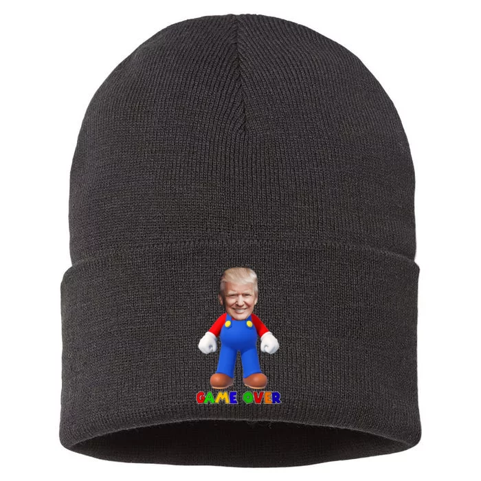 Game Over Donald J Trump Sustainable Knit Beanie