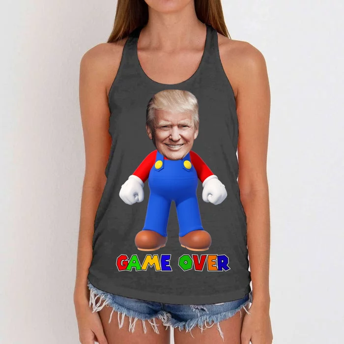 Game Over Donald J Trump Women's Knotted Racerback Tank