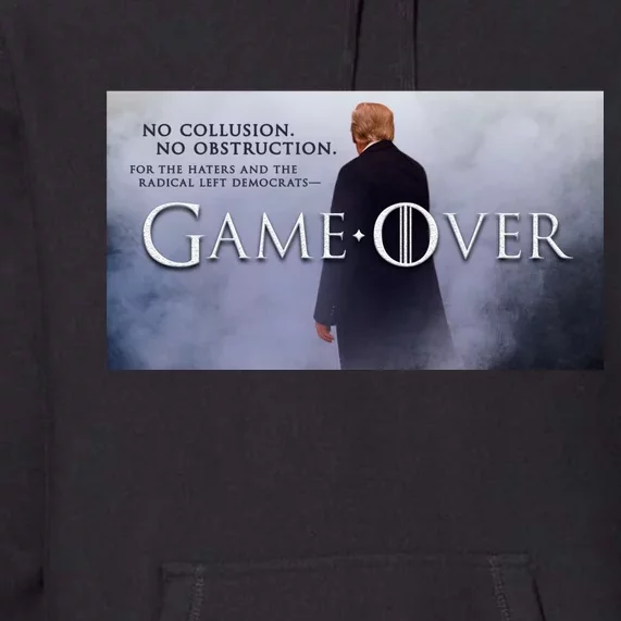 Game Over Donald J Trump No Collusion Premium Hoodie