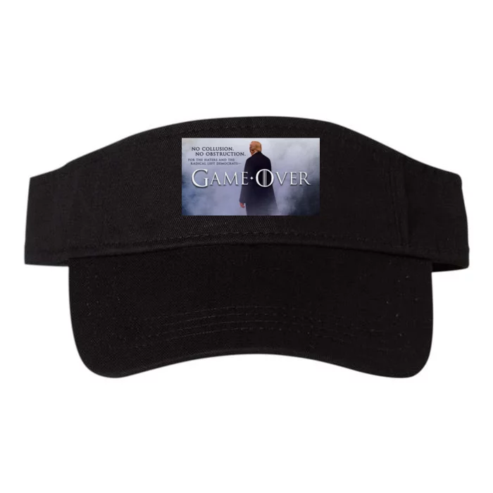 Game Over Donald J Trump No Collusion Valucap Bio-Washed Visor