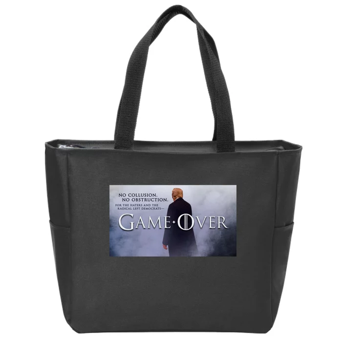 Game Over Donald J Trump No Collusion Zip Tote Bag