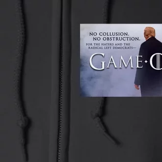 Game Over Donald J Trump No Collusion Full Zip Hoodie