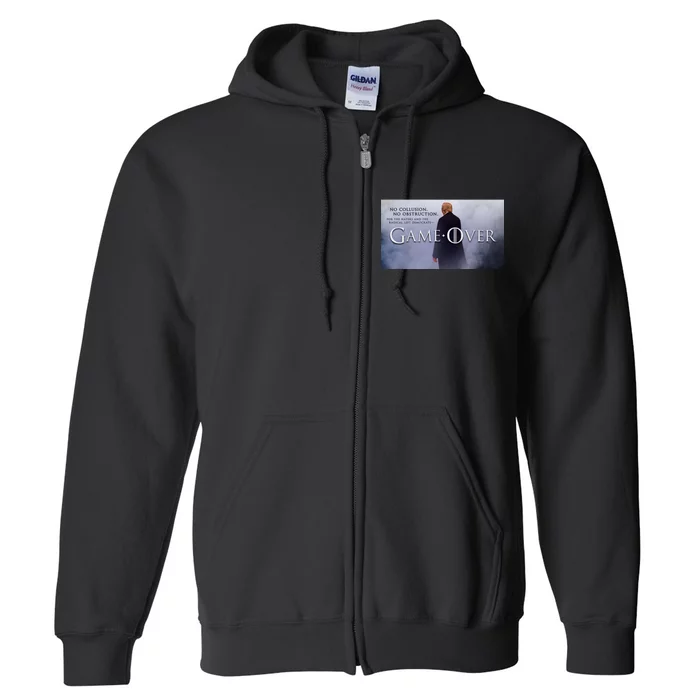 Game Over Donald J Trump No Collusion Full Zip Hoodie