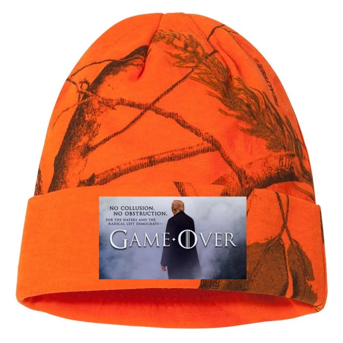 Game Over Donald J Trump No Collusion Kati - 12in Camo Beanie