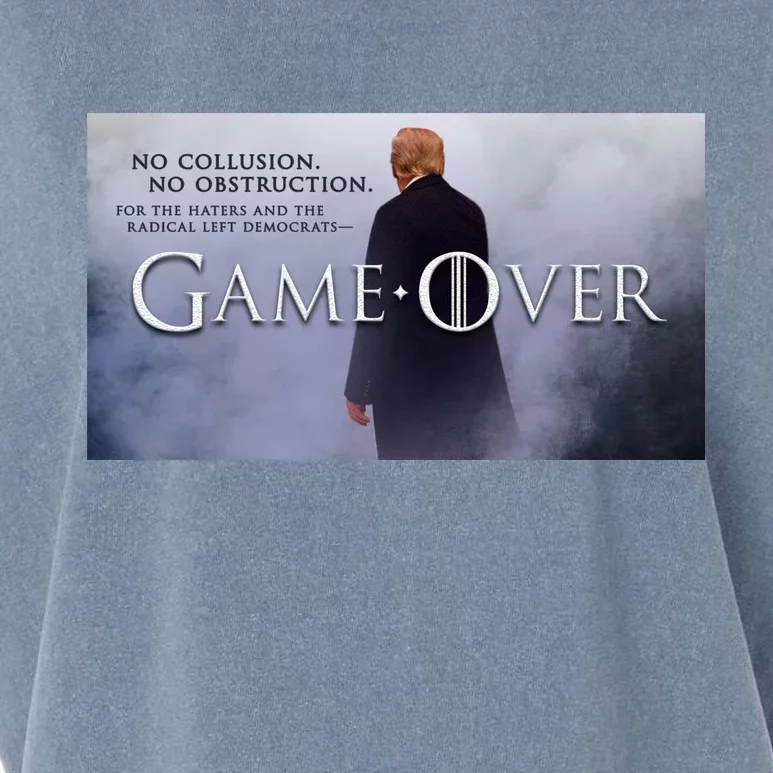 Game Over Donald J Trump No Collusion Garment-Dyed Women's Muscle Tee