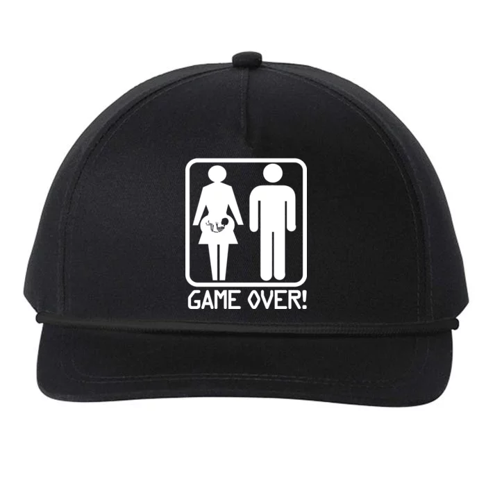 Game Over Pregnant Funny Snapback Five-Panel Rope Hat