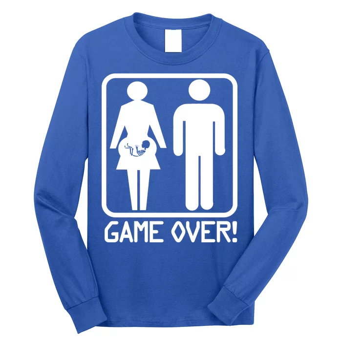 Game Over Pregnant Funny Long Sleeve Shirt