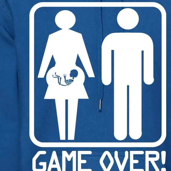 Game Over Pregnant Funny Premium Hoodie