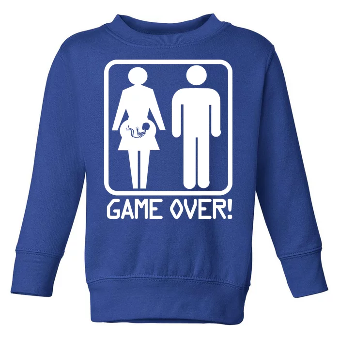 Game Over Pregnant Funny Toddler Sweatshirt