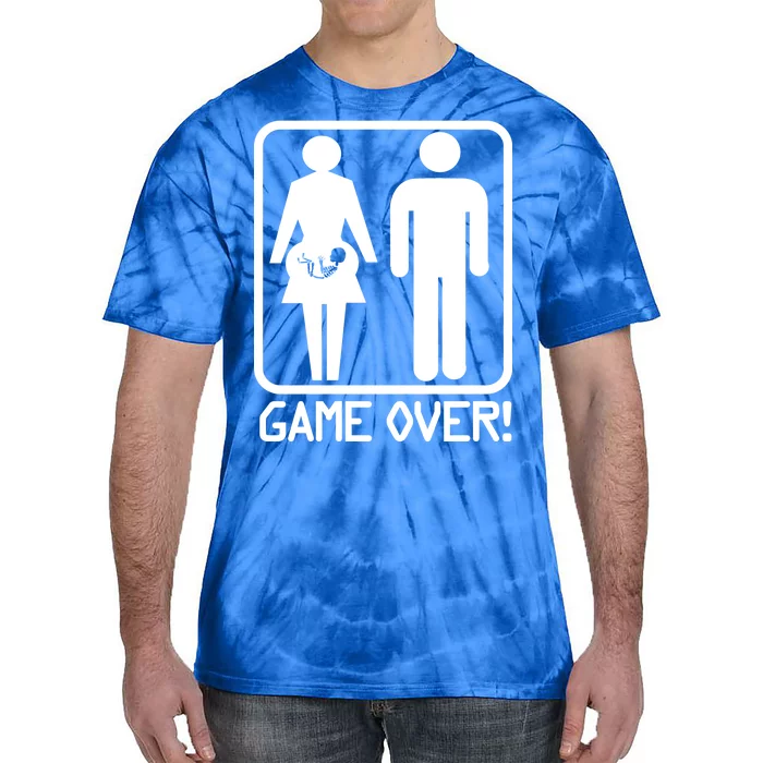 Game Over Pregnant Funny Tie-Dye T-Shirt