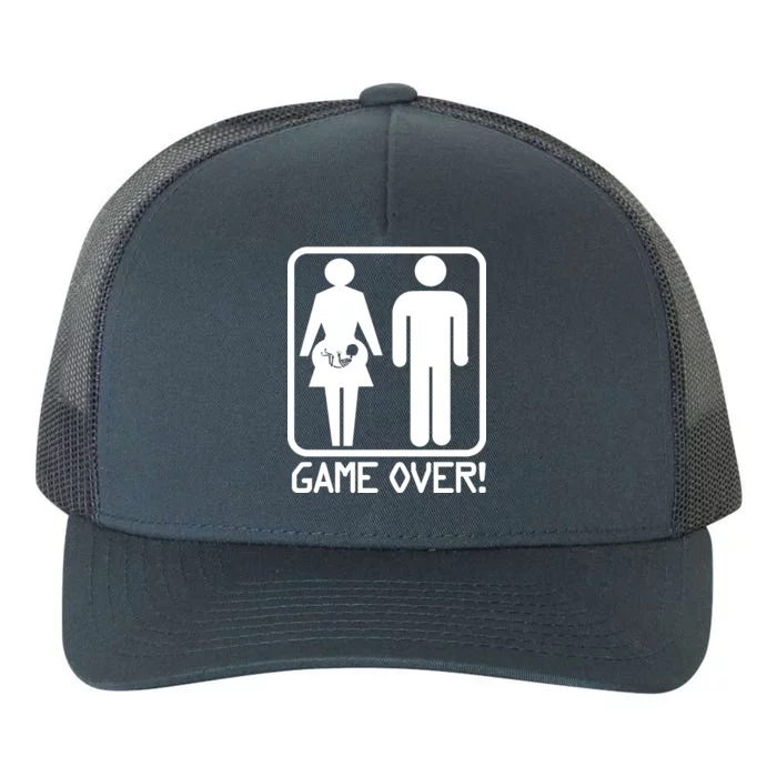 Game Over Pregnant Funny Yupoong Adult 5-Panel Trucker Hat