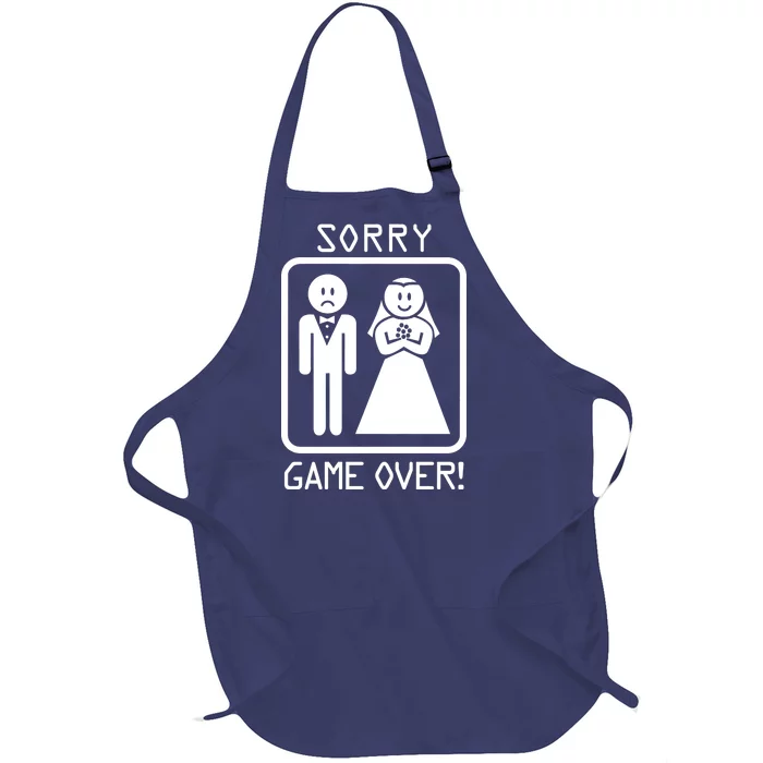 Game Over Sorry Gamer Full-Length Apron With Pocket